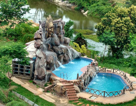 Artificial Waterfall At Rd Nature Retreat